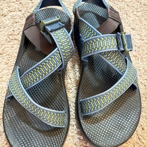 Chaco Sandals with Yellow and Brown Straps